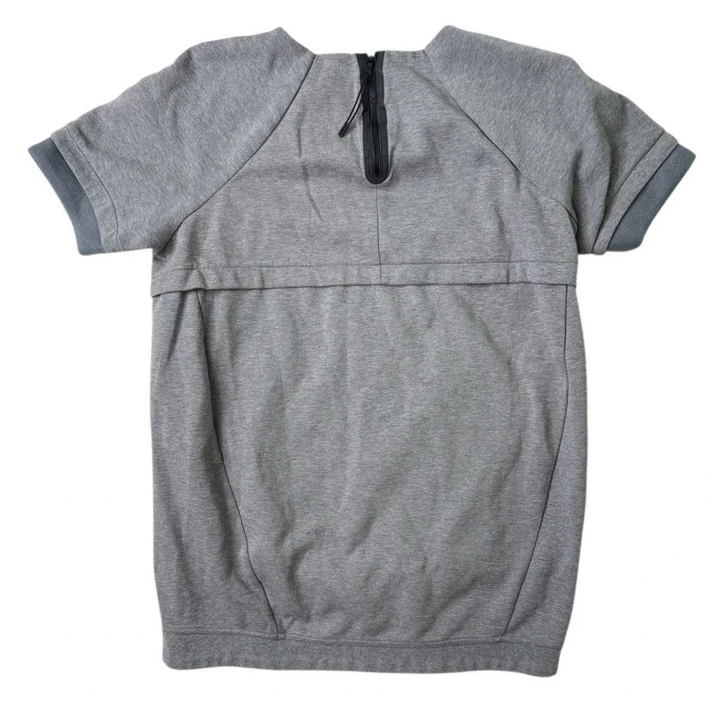 Nike Tech Fleece Dress Womens M Gray Short Sleeve Sweatshirt‎ Tunic 746918-091